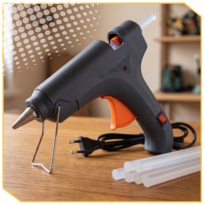 Pistolet do kleju na gorąco 60W 11mm Do Klejenia KLEJARKA wkład x5 11x200mm Kod producenta klejenie na gorąco zestaw z wkładami